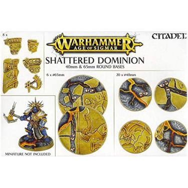 Imagem de Games Workshop Warhammer Age of Sigmar Shattered Dominion 40 mm e 65 mm Bases redondas - Citadel