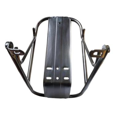 Imagem de oshhni Suporte de bagageiro frontal para bicicleta, cesto de carga, suporte para garfo de bicicleta, universal para porta-malas, prateleira para bagagem para