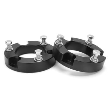 Imagem de Kits de elevação de nível frontal de 5 cm para Tacoma 4WD 2WD 2005-2019 (apenas 6 parafusos), 4 corredores 2003-2018 4WD 2WD, FJ Curise 07-15 4WD 2WD, Dynofit Raise espaçadores de elevação de suspensão de 5 cm