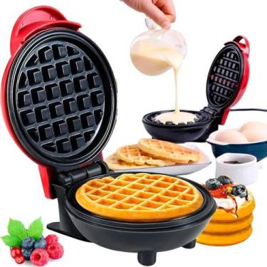 Imagem de Mini Waffle Portátil Elétrica Ideal Lanches Rápidos 110V - Relet