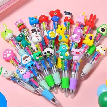 Imagem de 60 peças de mini canetas multicoloridas, 4 em 1 kawaii, bolsa de festa, canetas esferográficas para aniversários e festas infantis, conjunto de canetas kawaii de tinta sortidas (estilo sortido)