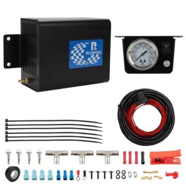 Imagem de MADONGLI Sistema de compressor de ar a bordo, sistema de bomba de ar, kit universal de compressor de mola de ar para caminhões, picapes, trailers, vans