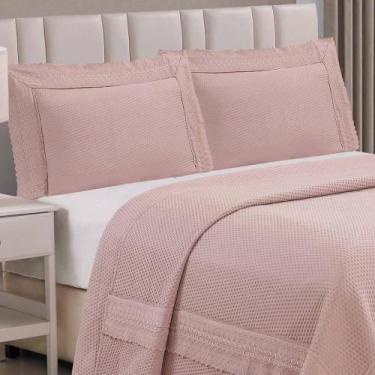 Imagem de Cobre Leito King Majestic Bordado Inglês Micropercal 300 Fios Toque De