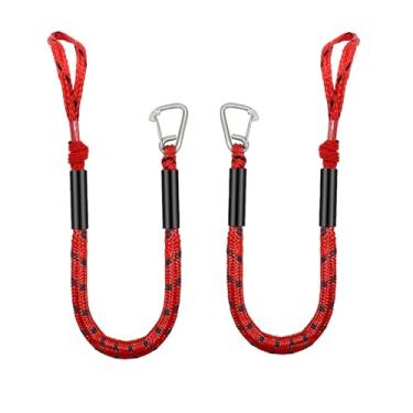 Imagem de Linhas de doca elástica para barco, corda de amarração com clipe de aço inoxidável, cordas de barco para ancoragem, acessórios de barco, terno para PWC, caiaque, jet ski, Seadoo, WaveRunner, pontão