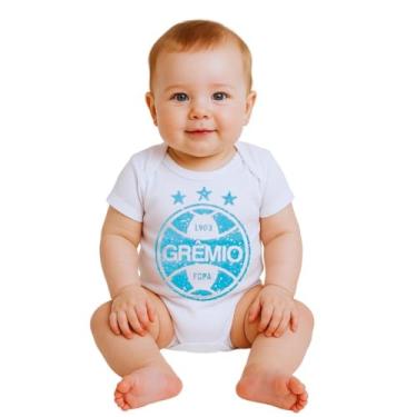 Imagem de Body Bebê Grêmio Branco Escudo Oficial