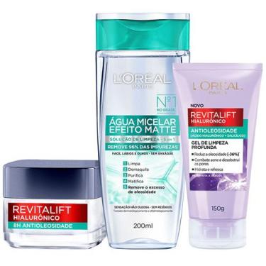 Imagem de LOréal Paris Antioleosidade Kit  Água Micelar 200ml + Gel de Limpeza 1