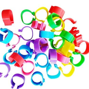 Imagem de 100 peças de 16 mm banda de identificação de galinha pequenos anéis de perna de aves domésticas faixas de pé de aves pequenas anéis de tornozelo de pato etiquetas de perna de ganso faixas de perna de