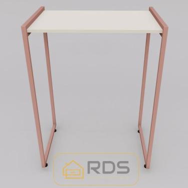 Imagem de Aparador Bella Pés Rosé Gold 68X45X90 - RDS Metalúrgica, Off-White