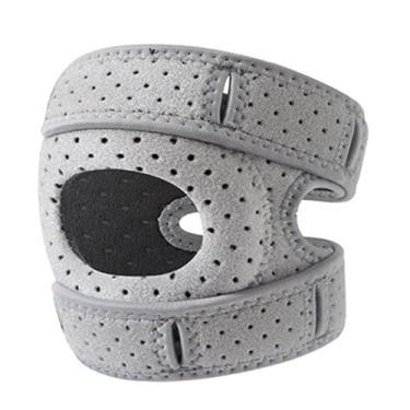Imagem de Generic Joelheira, estabilizador de faixa patelar ajustável, confortável e flexível, suporte para tendão patelar, proteção para joelho para corrida, Cinza, Crianças