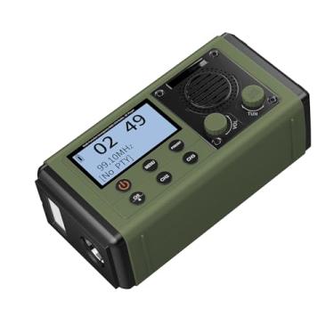 Imagem de Irfora Rádio de Emergência, Rádio Movido a Energia Solar, Alto-falante BT, Carregamento Manual de 10000mAh, Lanterna LED, Alarme SOS, IPX6, Ideal para Camping e Emergência, Compacto e (Od verde)