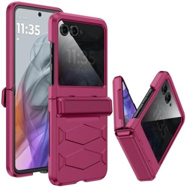 Imagem de GooseBox Capa para Motorola Razr 2025, protetor de tela de privacidade integrado e proteção de dobradiça à prova de choque, capa para smartphone com tudo incluído para Motorola Razr 2025/Razr 2024