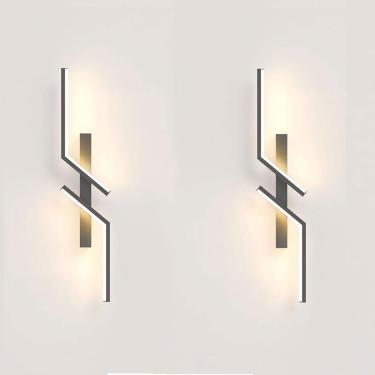 Imagem de Lâmpadas Modernas De Parede Scoes Led Luminárias 10w Led Luz De Parede 3000k / 4000k / 6000k Regulável Lâmpada Montada Na Parede Luz Da Vaidade, Dark, 1pack