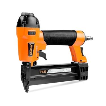 Imagem de Pregador pneumático Kamsin P635 calibre 23, aceita pregos de pino de 1/5.1 cm a 1-3/20.3 cm, pistola de pregos com micro pinos de ar com trava de segurança, pistola de pino sem cabeça para armários