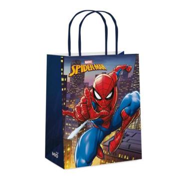 Imagem de Sacola para Presente Mió Marvel Spider Man Média 26X19,5X9,5CM com1 Un