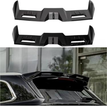 Imagem de Asa de spoiler traseiro de carro compatível com MonjaroL 2021-2025 Acessórios externos Spoiler de porta-malas Spoiler de teto de asa kit de corpo de queixo (preto brilhante)