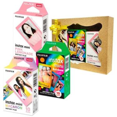 Imagem de Pack 3 Filmes Para Camera Instax Mini Macaron + Rainbow + Lemonade Kit