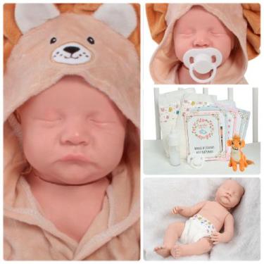 Imagem de Bebê Reborn Leão Realista com Mamadeira + Accesorios - Cegonha Reborn 