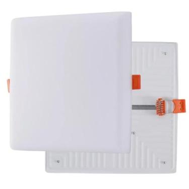 Imagem de Plafon Led Borda Infinita 50w Embutir Quadrado 30cmx30cm Bivolt Branco