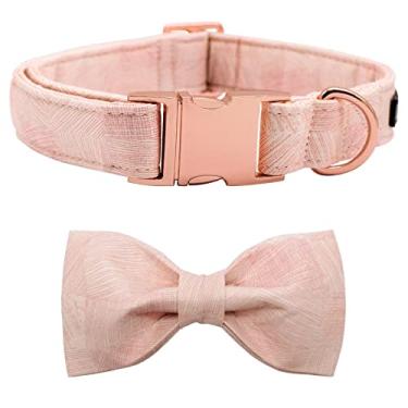 Imagem de Coleira para cães Maca Bates com gravata borboleta - laços ajustáveis para filhotes com fivela de metal, estampa de frutas de Natal e flor laranja para cães e gatos pequenos, médios ou grandes, meninos e meninas