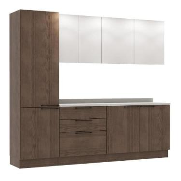 Imagem de Cozinha Modulada Pequena Herval Amsterdam, 5 Peças, Avelã e Off White