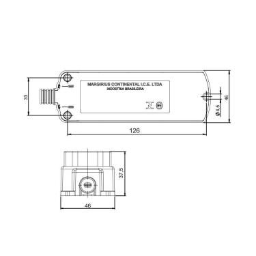Imagem de Régua Com 3 Tomadas Margirius Tmu3-320 2p+t 20A Preta Bivolt