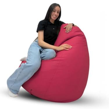 Imagem de Puff Pêra Cheio C/Enchimento Decoração Conforto Eventos Gigante (Rosa)