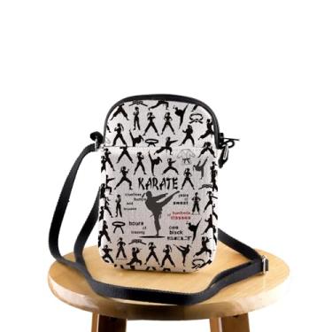 Imagem de JYTAPP Bolsa transversal de judô de artes marciais faixa preta presentes para amantes de Taekwondo Karateka Taekwondo presentes, Bege, One Size, Bolsa tiracolo