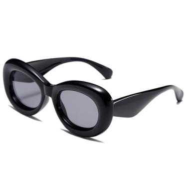 Imagem de Óculos de sol retrô com armação redonda, moda masculina e feminina, tendência luxuosa, punk, verde (C1)