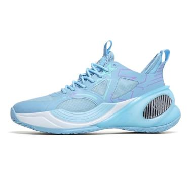 Imagem de Novetra Tênis esportivos de cano alto para treinamento de basquete masculino(Blue,34 BR)