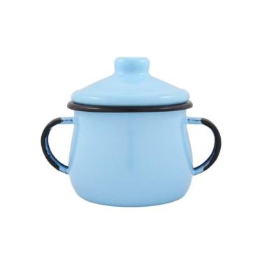 Imagem de Açucareiro Esmaltado Azul Claro 380 Ml Ewel