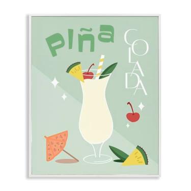 Imagem de Stupell Industries Pina Colada Minimalismo Branco Emoldurado Giclee Art Design por ANNA QUACH, 76 x 61