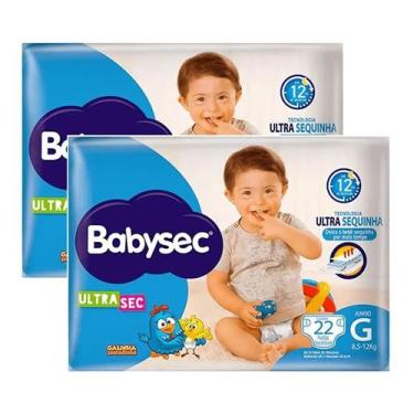 Imagem de Kit 2 Fraldas Babysec Ultrasec Jumbo Galinha Pintadinha G com 22 unida