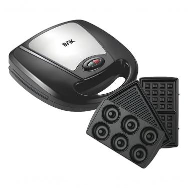 Imagem de Sanduicheira 3 Em 1 Grill Elétrica Multifuncional Antiaderente Rosquinhas Waffle 800W 110V