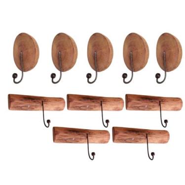 Imagem de Porta tolha gancho madeira ferro sitio banheiro decoracao cozinha pape