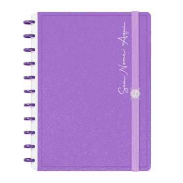Imagem de Caderno de Disco Inteligente Personalizado Iscool G Solid Glitter Lilás