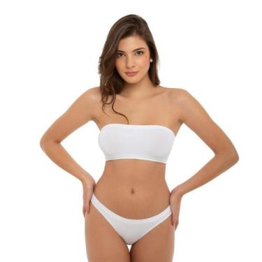 Imagem de Kit com 2 Soutien Poliamida Top Feminino Sutiã Sem Costura Sem Bojo Se