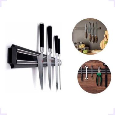 Imagem de Barra Magnética Imã Suporte Facas Ferramentas Cozinha - HDL, Vermelho,