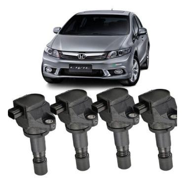 Imagem de Bobina de ignição honda new civic hrv 1.8 16v 2012 á 2018 kit c/4 unid