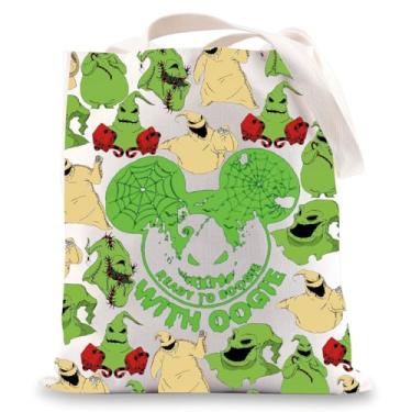 Imagem de BWWKTOP Bolsa tiracolo Ghost Nightmare Ghost Fans Gift Halloween Horror Ghost Shoulder Bag, Oog-tg Bl