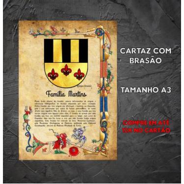 Imagem de Brasão da família Martins ( no cartaz tamanho A3 ) - @meu.brasao