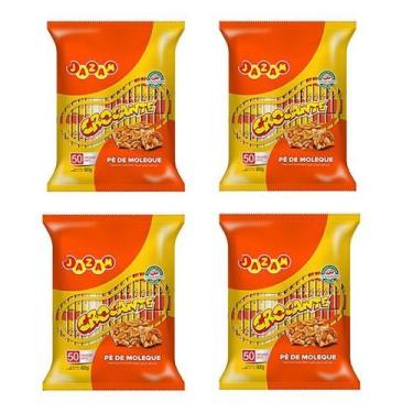 Imagem de Kit com 4 Potes de Pé de Moleque 800g Embalagem Flow Pack - Jazam