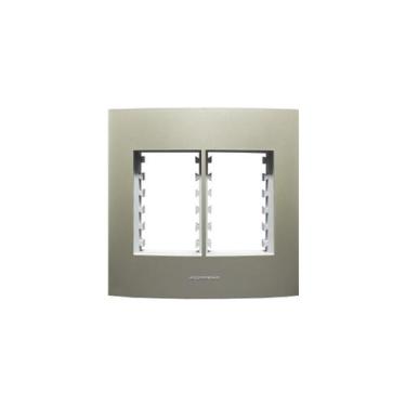 Imagem de Placa 4x4 6 Módulos Inova Pro Class 85432 Alumbra Champagne