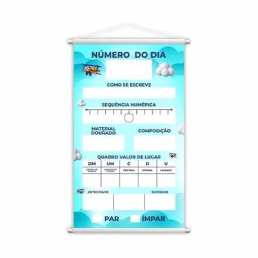 Imagem de Banner Número Do Dia Matemática Pedagógico Escolar 60X40Cm - Plimshop