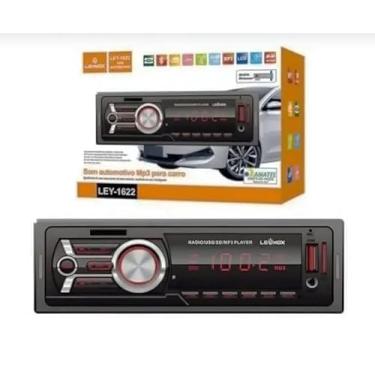 Imagem de Som Automotivo Ley-1622 Bluetooth, Rádio FM, MP3, USB, Cartão SD, Controle Remoto e Tela LCD – 4x45W Potência