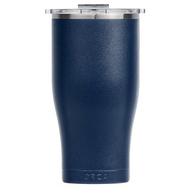 Imagem de ORCA Chaser 765 g | Copo isolado de aço inoxidável com tampa de conto de baleia à prova de derramamento, copo seguro para lava-louças para bebidas quentes e frias — azul-marinho