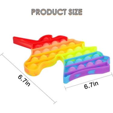 Imagem de Unicórnio Pop Fidget Toy Toy Silicone Push Fidget Pop Bubbles Sen - HU