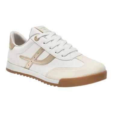 Imagem de Tênis Via Marte Casual Feminino Plataforma Flatform Moderno, Marfim go