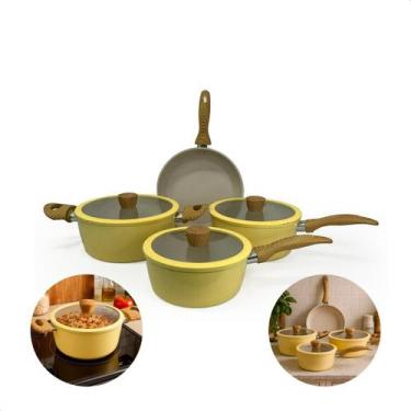 Imagem de Jogo De Panelas 4 Peças Antiaderente Cerâmico Gás E Indução - Jhamba, 