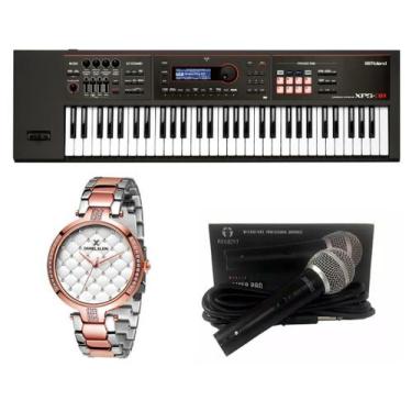 Imagem de Kit Teclado Roland Xps30 Bk Microfone e Relógio Dk11273-5