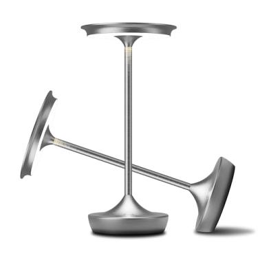 Imagem de YHT Luminárias De Mesa Recarregáveis Sem Fio, Lâmpada De Mesa Portátil Com Bateria De 6000 Mah, À Prova D'Água, 3 Cores, Luz De Mesa Led Com Função De Memória Para Áreas Externas/Jantar/Pátio/Resta